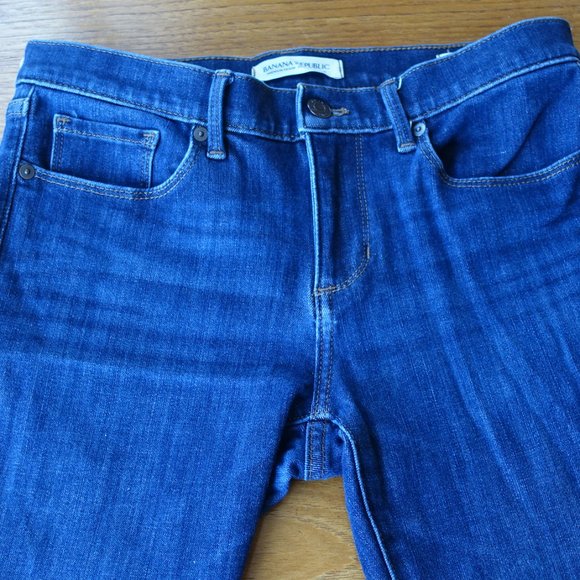 BR premium denim jeans 28 Petite 28P Skinny Ankle stretch  mid-rise Medium wash - Picture 13 of 16